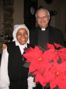 Taína, una ragazza originaria del Guaricano, che sta vivendo il noviziato da religiosa qui a Genova